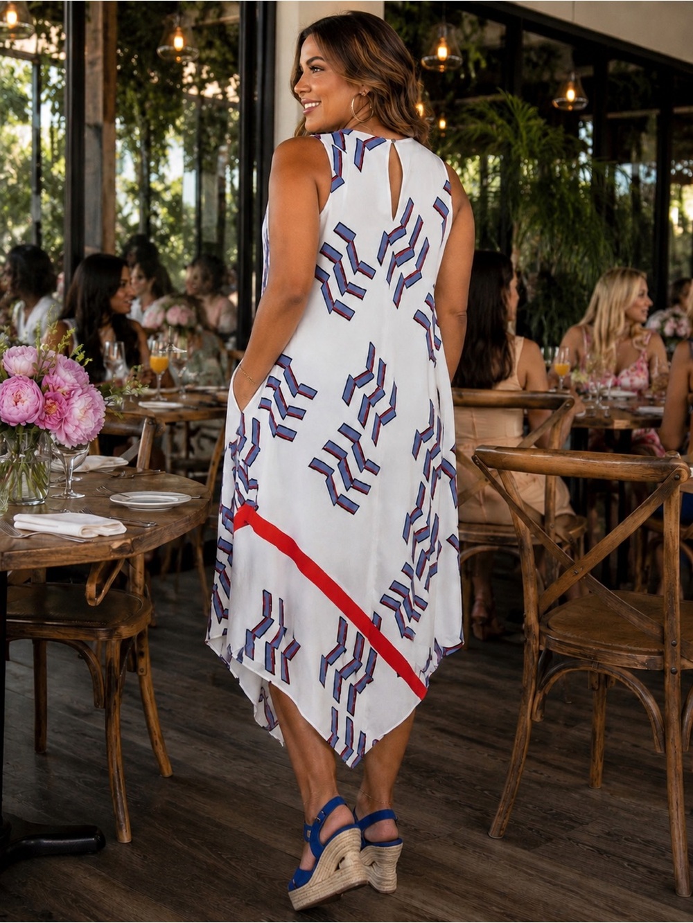 Rachel Rachel Roy Women’s Asymmetrical Midi Dress - Picture 2 of 6
